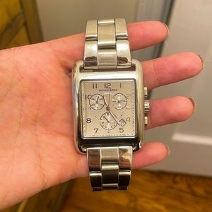 Silver Michael Kors rectangular face watch